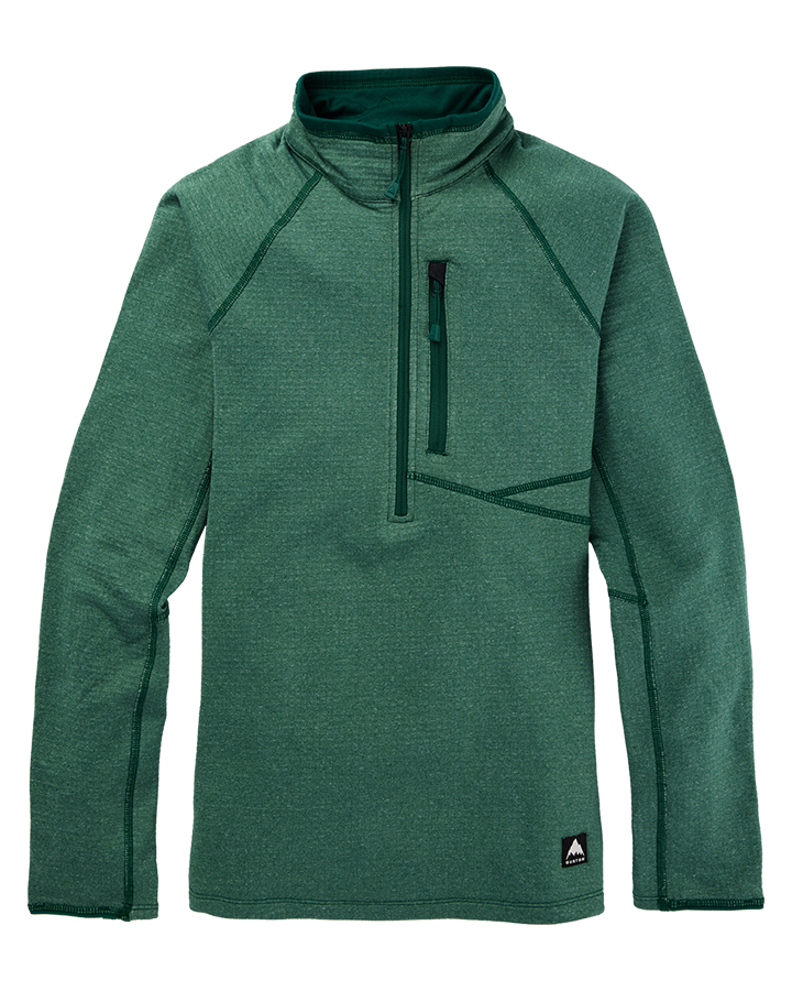 Burton Women's Stockrun Grid Half-Zip Fleece - Botanical Garden - 2023 Hoodies & Sweatshirts - Trojan Wake Ski Snow