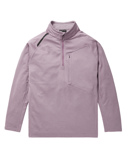 Burton Multipath Grid 1/4 Zip Fleece - Elderberry - 2023 Hoodies & Sweatshirts - Trojan Wake Ski Snow