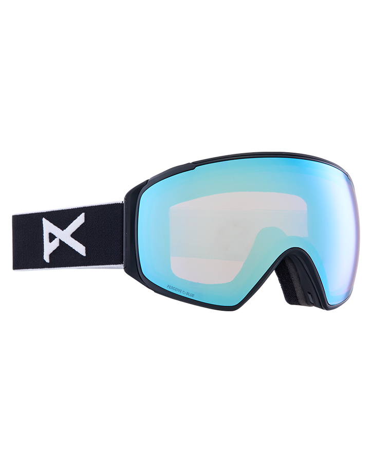 Anon M4S Toric Snow Goggles + Bonus Lens + Mfi® Face Mask - Black/Perceive Variable Blue Lens Snow Goggles - Trojan Wake Ski Snow