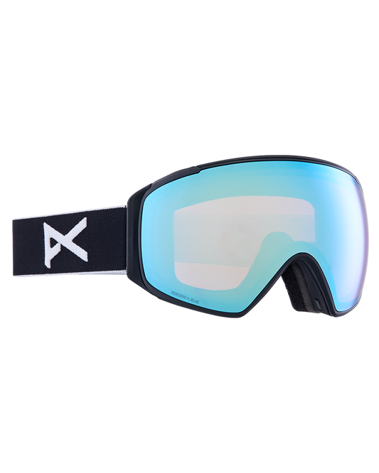 Anon M4S Toric Snow Goggles + Bonus Lens + Mfi® Face Mask - Black/Perceive Variable Blue Lens Snow Goggles - Trojan Wake Ski Snow