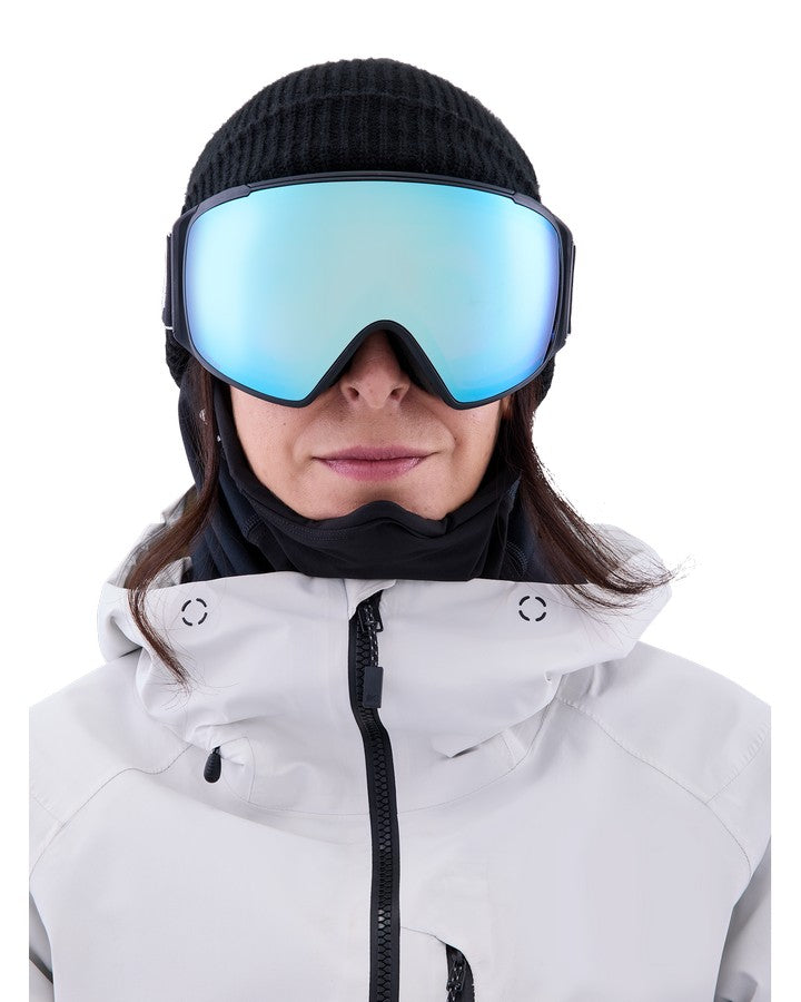 Anon M4S Toric Snow Goggles + Bonus Lens + Mfi® Face Mask - Black/Perceive Variable Blue Lens Snow Goggles - Trojan Wake Ski Snow