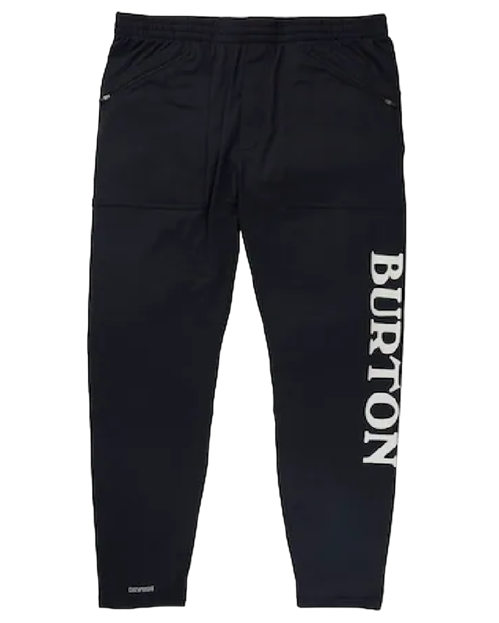 Burton Mens Midweight Base Layer Stash Pants - True Black - 2023 Thermals - Trojan Wake Ski Snow