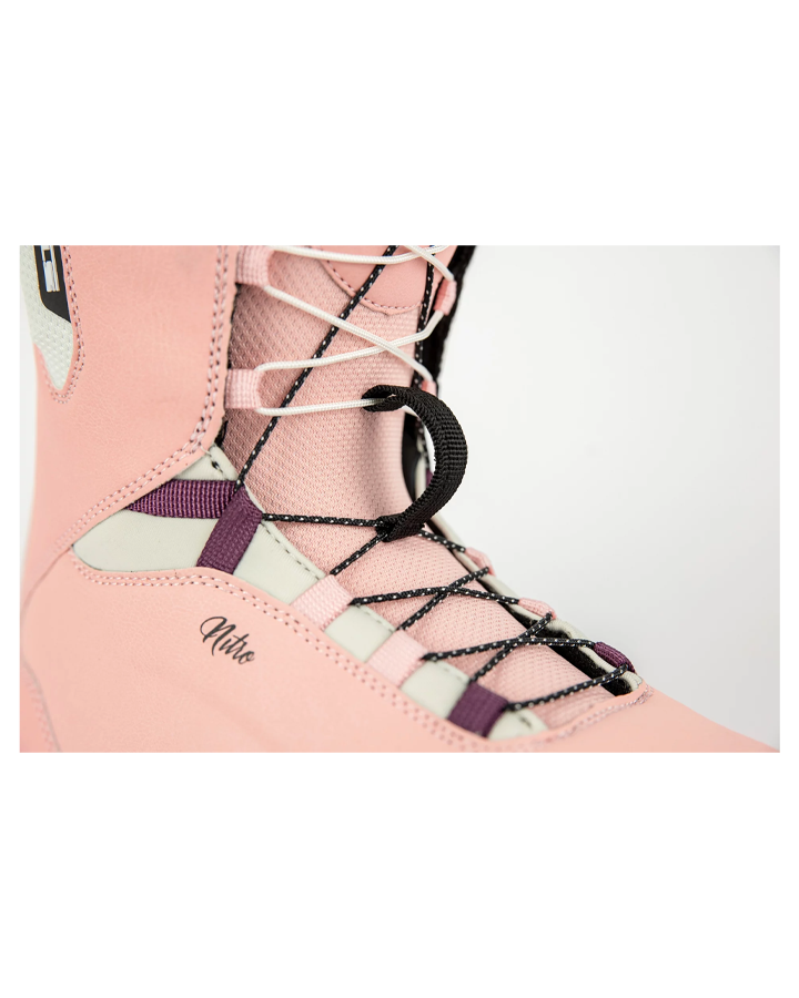 Nitro Scala TLS Womens Snowboard Boots - Rose/White - 2023 Snowboard Boots - Trojan Wake Ski Snow