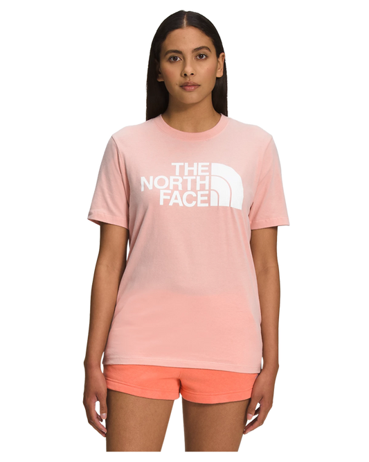 The North Face Women's S / S Half Dome Cotton Tee - Evening Sand Pink / TNF White Shirts & Tops - Trojan Wake Ski Snow