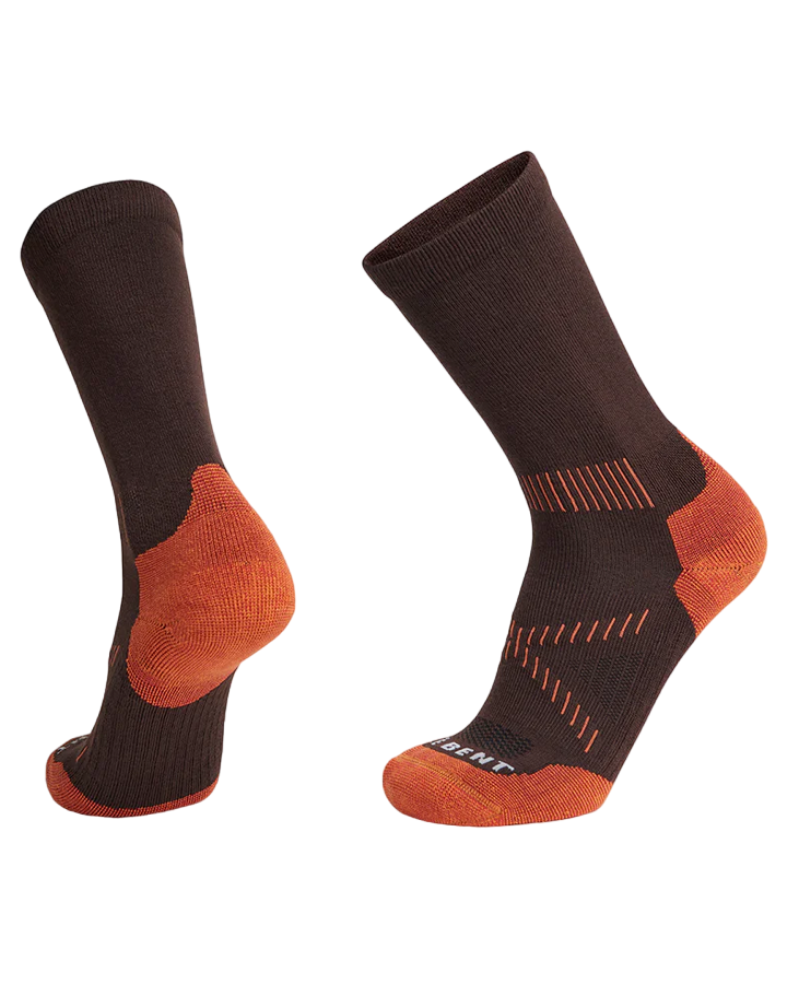 Le Bent Light Cushion Crew Hike Sock - Chocolate Torte Socks - Trojan Wake Ski Snow