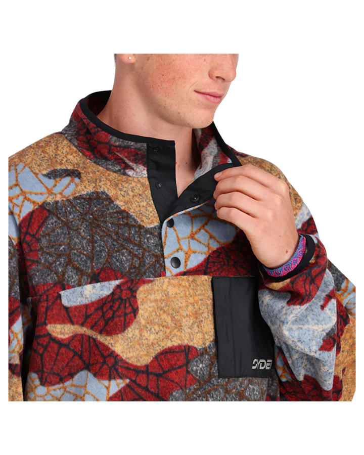 Spyder Unisex Snap Lounge Pullover - Red Multi - 2023 Hoodies & Sweatshirts - Trojan Wake Ski Snow