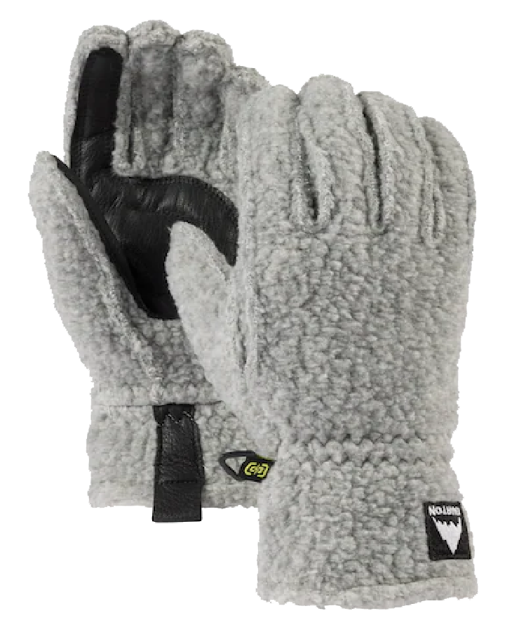 Burton Womens Stovepipe Fleece Gloves - Gray Heather - 2023 Snow Gloves & Mittens - Trojan Wake Ski Snow