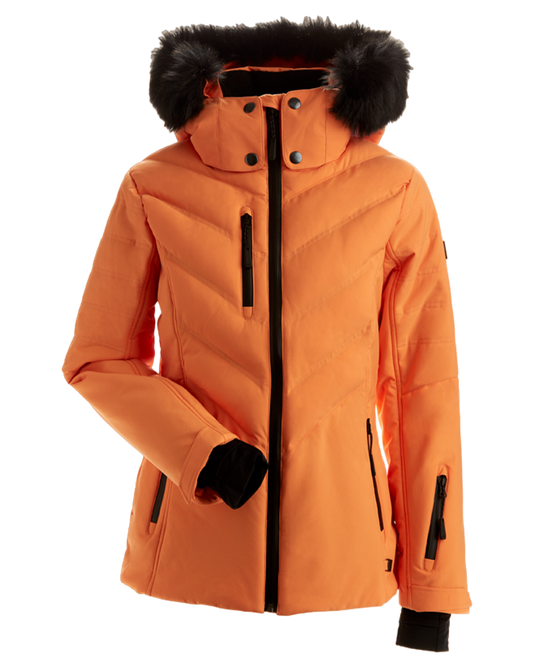 Nils Sundace Faux Fur Women's Snow Jacket - Apricot Women's Snow Jackets - SnowSkiersWarehouse