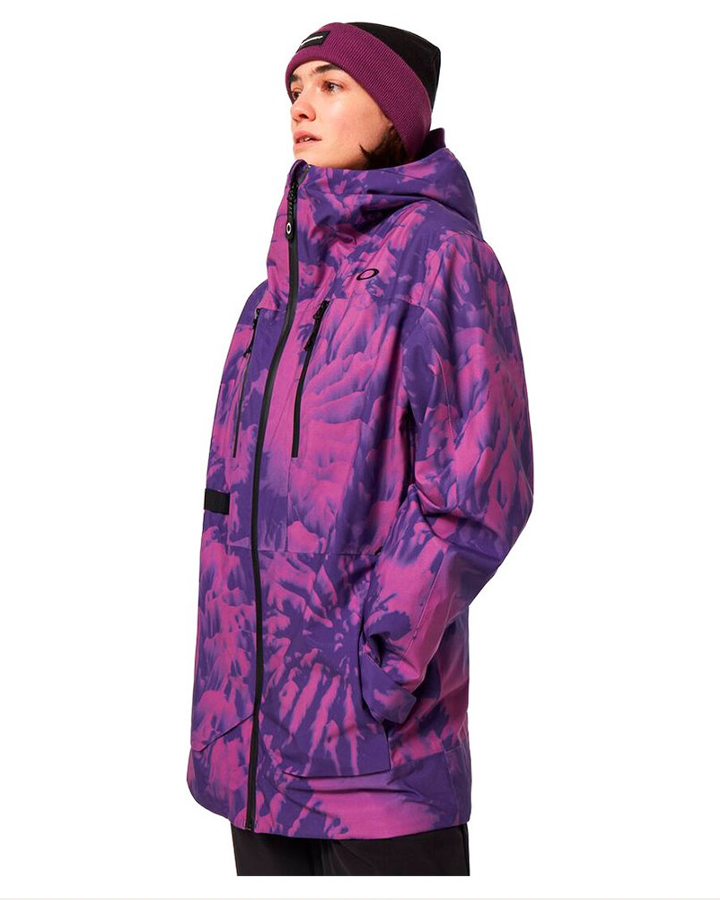 Oakley Juno Shell Snow Jacket - Purple Mountain Td Print Snow Jackets - Trojan Wake Ski Snow