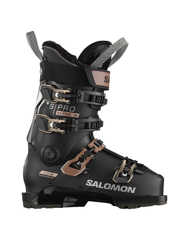 Salomon Pro Alpha 90 Women's Ski Boots - Black Snow Ski Boots - Trojan Wake Ski Snow