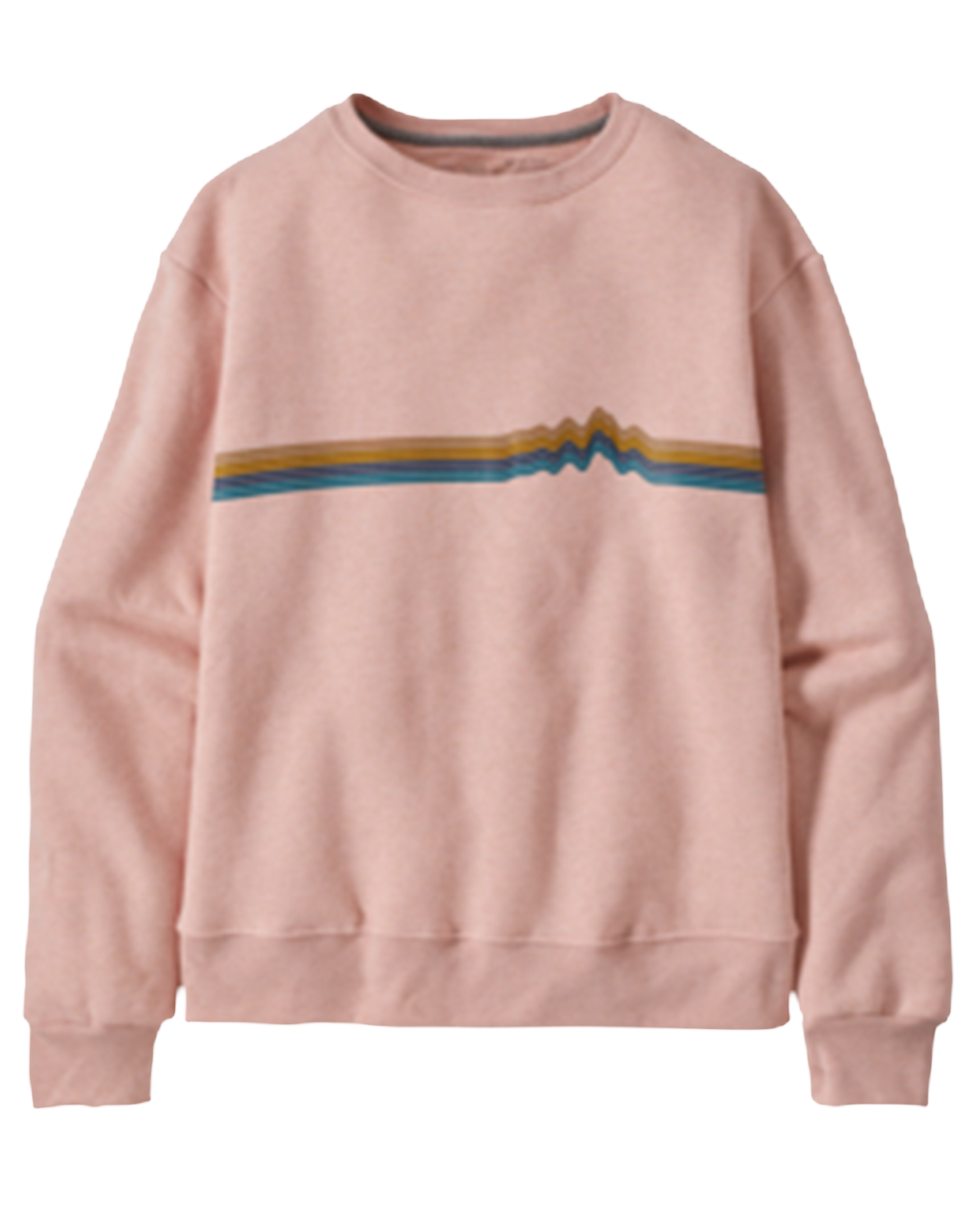 Patagonia Women's Ridge Rise Stripe Uprisal Crew Sweatshirt - Cozy Peach Hoodies & Sweatshirts - Trojan Wake Ski Snow