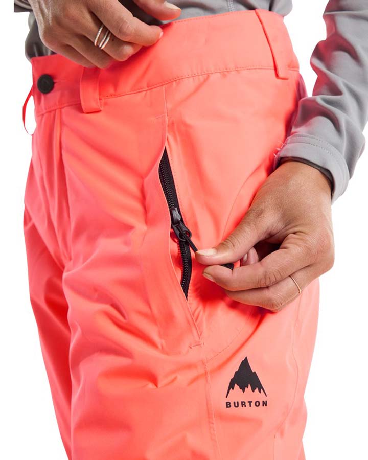 Burton Womens Powline Gore-Tex 2L Insulated Pants - Tetra Orange - 2023 Snow Pants - Trojan Wake Ski Snow