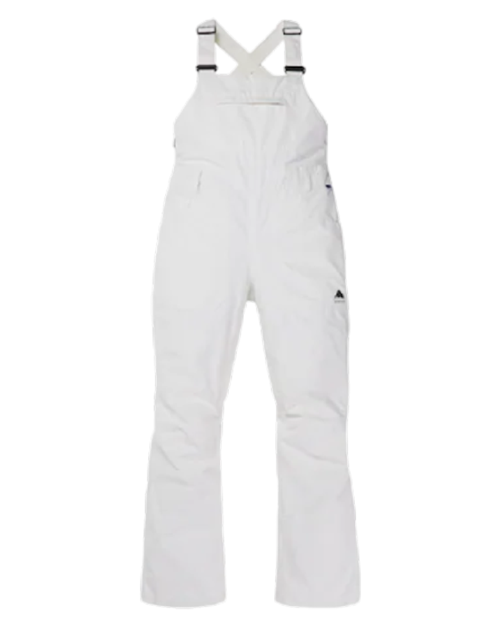 Burton Women's Avalon Gore-Tex 2L Bib - Stout White - 2023 Women's Snow Bibs - Trojan Wake Ski Snow