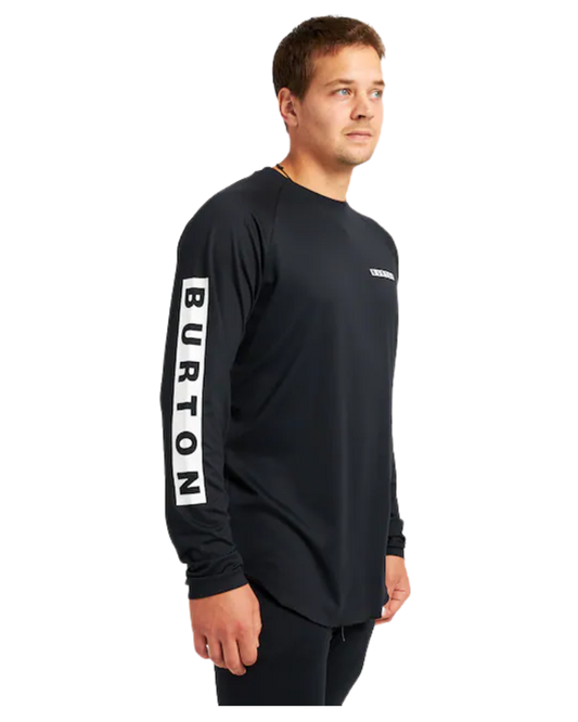 Burton Men's Roadie Base Layer Tech T-Shirt - True Black Thermals - Trojan Wake Ski Snow