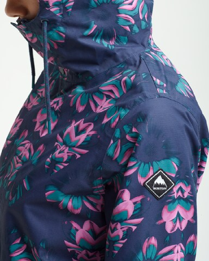 Burton Womens Sadie Rain Jacket - Dress Blue Stylus - 2020 (L) Snow Jackets - Trojan Wake Ski Snow