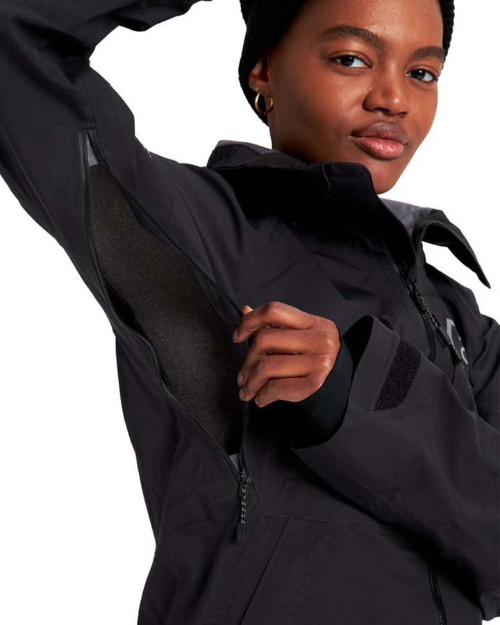 Burton Womens [ak]® Kimmy Gore-Tex 3L Stretch Jacket - True Black - 2023 Snow Jackets - Trojan Wake Ski Snow