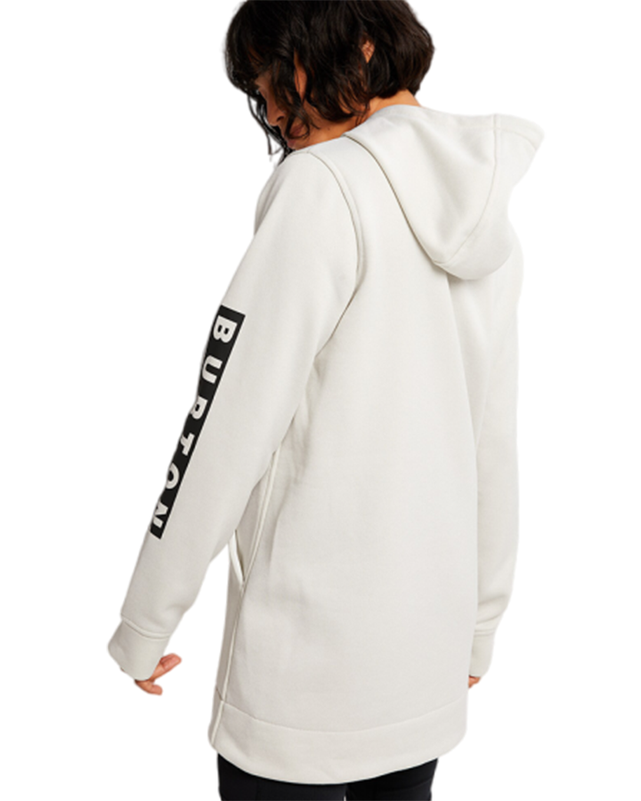 Burton Women's Oak Long Pullover Hoodie - Stout White Heather Hoodies & Sweatshirts - Trojan Wake Ski Snow