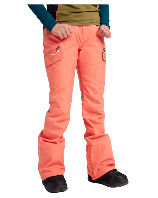 Burton Gloria Womens Insulated Pant - Persimmon - 2022 (L) Women's Snow Pants - Trojan Wake Ski Snow