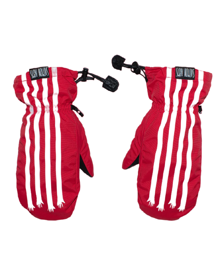 Salmon Arms Classic Mitt - Stripes / Red - 2023 Men's Snow Gloves & Mittens - SnowSkiersWarehouse