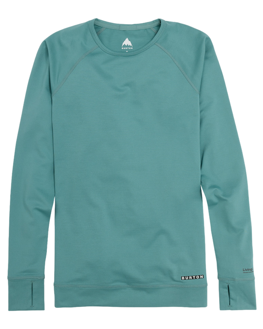 Burton Women's Burton Lightweight X Base Layer Crewneck - Rock Lichen Women's Thermals - Trojan Wake Ski Snow