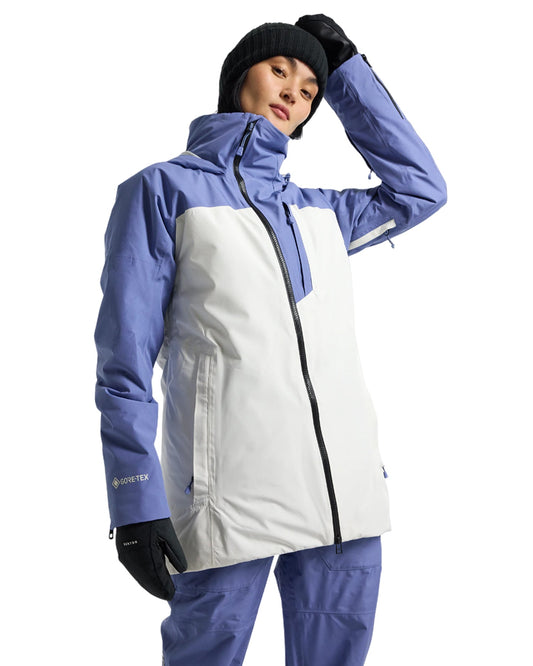 Burton Women's Pillowline Gore-Tex 2L Snow Jacket - Slate Blue/Stout White Snow Jackets - Trojan Wake Ski Snow