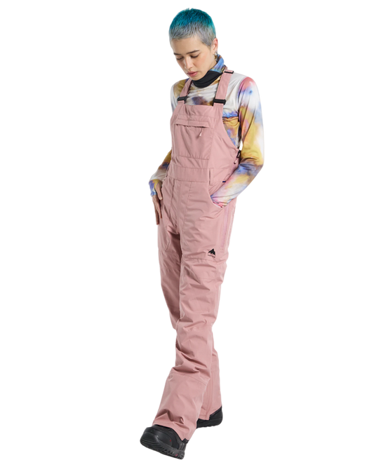 Burton Women's Avalon Gore-Tex 2L Bib Snow Pants - Powder Blush Women's Snow Bibs - Trojan Wake Ski Snow