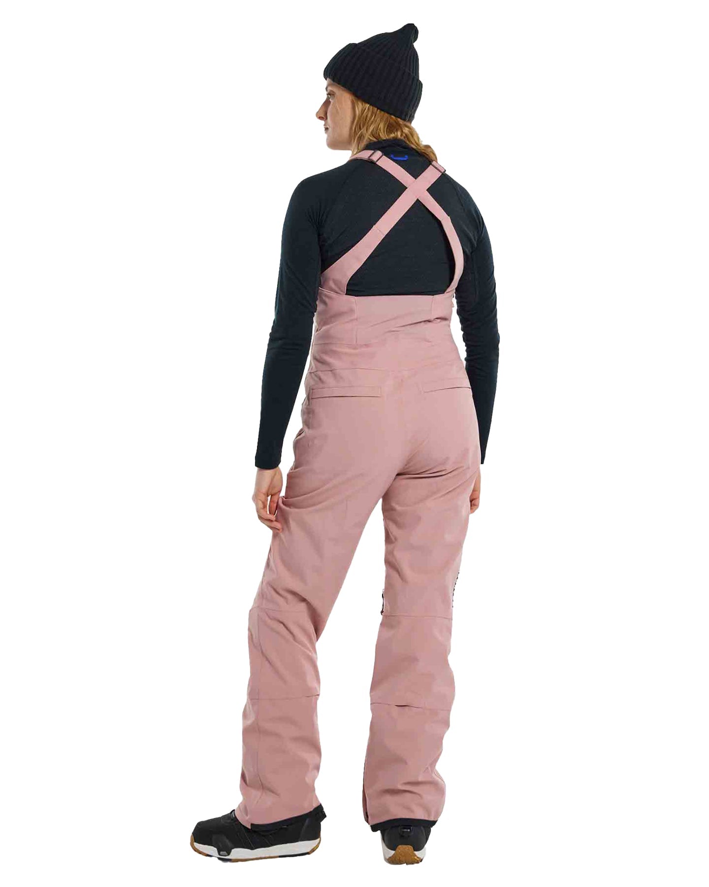 Burton Women's Reserve Stretch 2L Bib Snow Pants - Powder Blush Snow Bibs - Trojan Wake Ski Snow