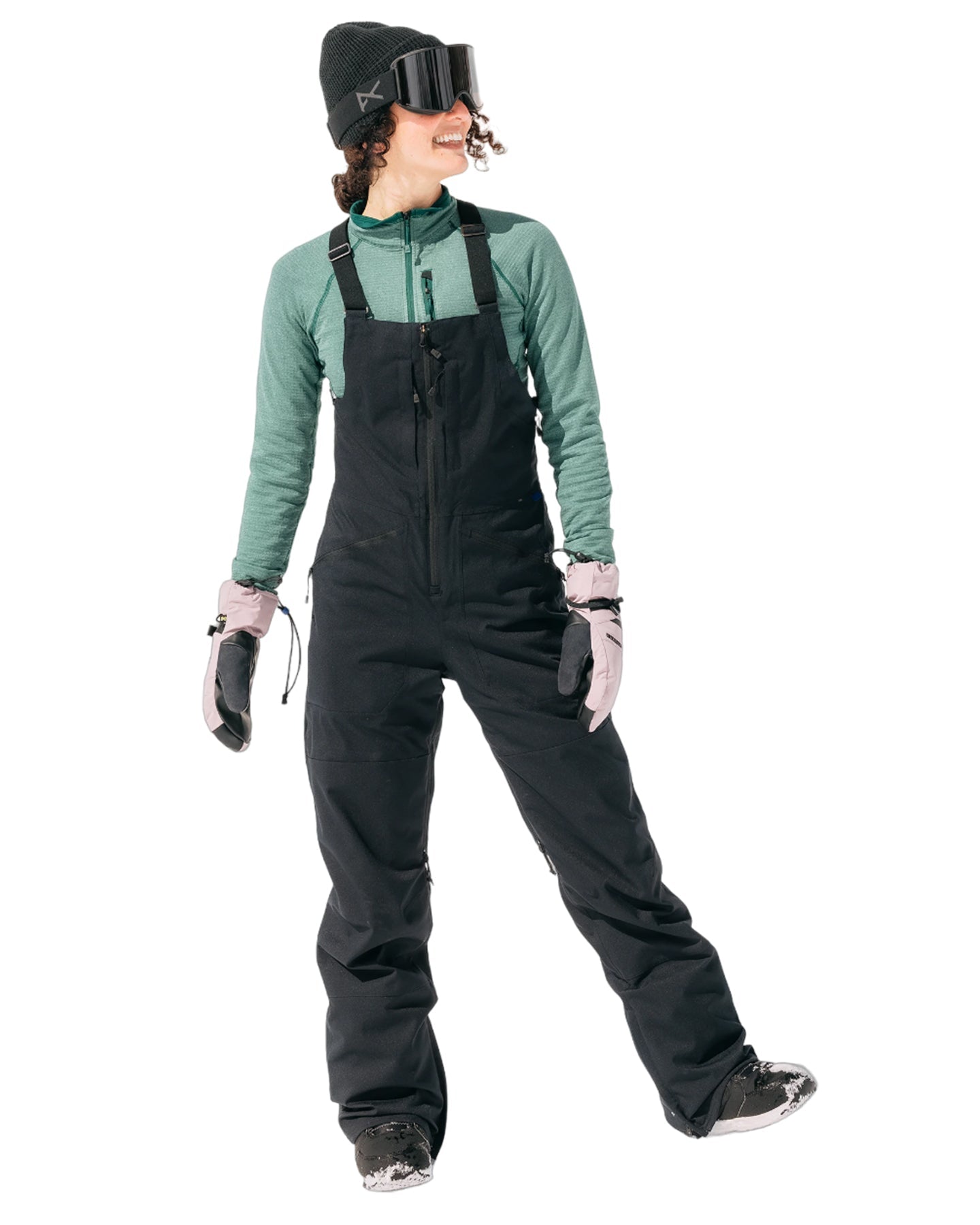 Burton Women's Reserve Stretch 2L Bib Snow Pants - True Black Snow Bibs - Trojan Wake Ski Snow