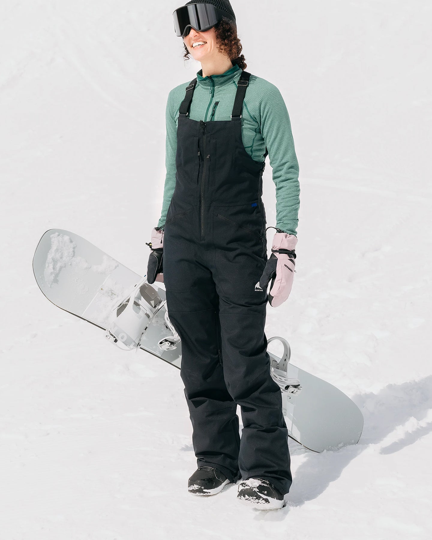 Burton Women's Reserve Stretch 2L Bib Snow Pants - True Black Snow Bibs - Trojan Wake Ski Snow