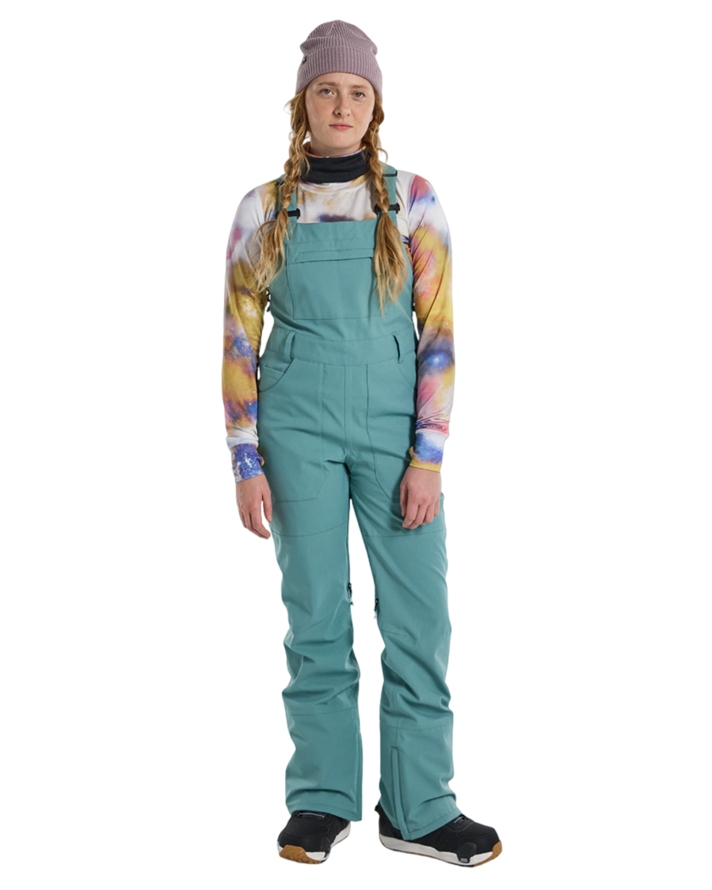 Burton Women's Avalon Stretch 2L Bib Snow Pants - Rock Lichen Snow Bibs - Trojan Wake Ski Snow