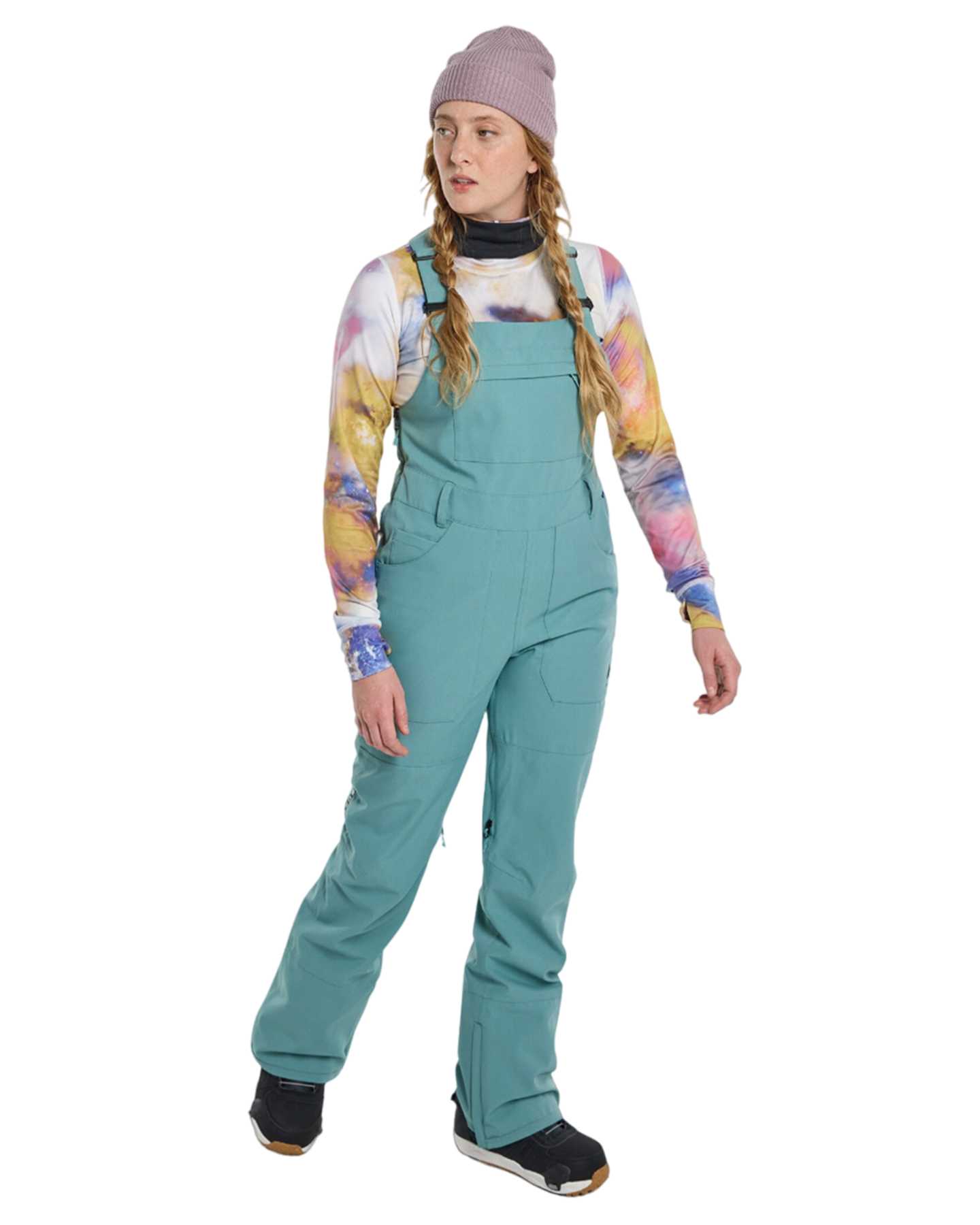 Burton Women's Avalon Stretch 2L Bib Snow Pants - Rock Lichen Snow Bibs - Trojan Wake Ski Snow