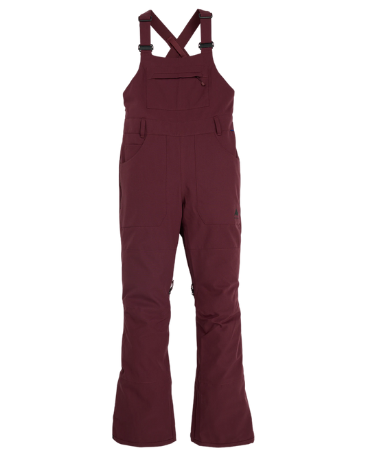 Burton Women's Avalon Stretch 2L Bib Snow Pants - Almandine Snow Bibs - Trojan Wake Ski Snow