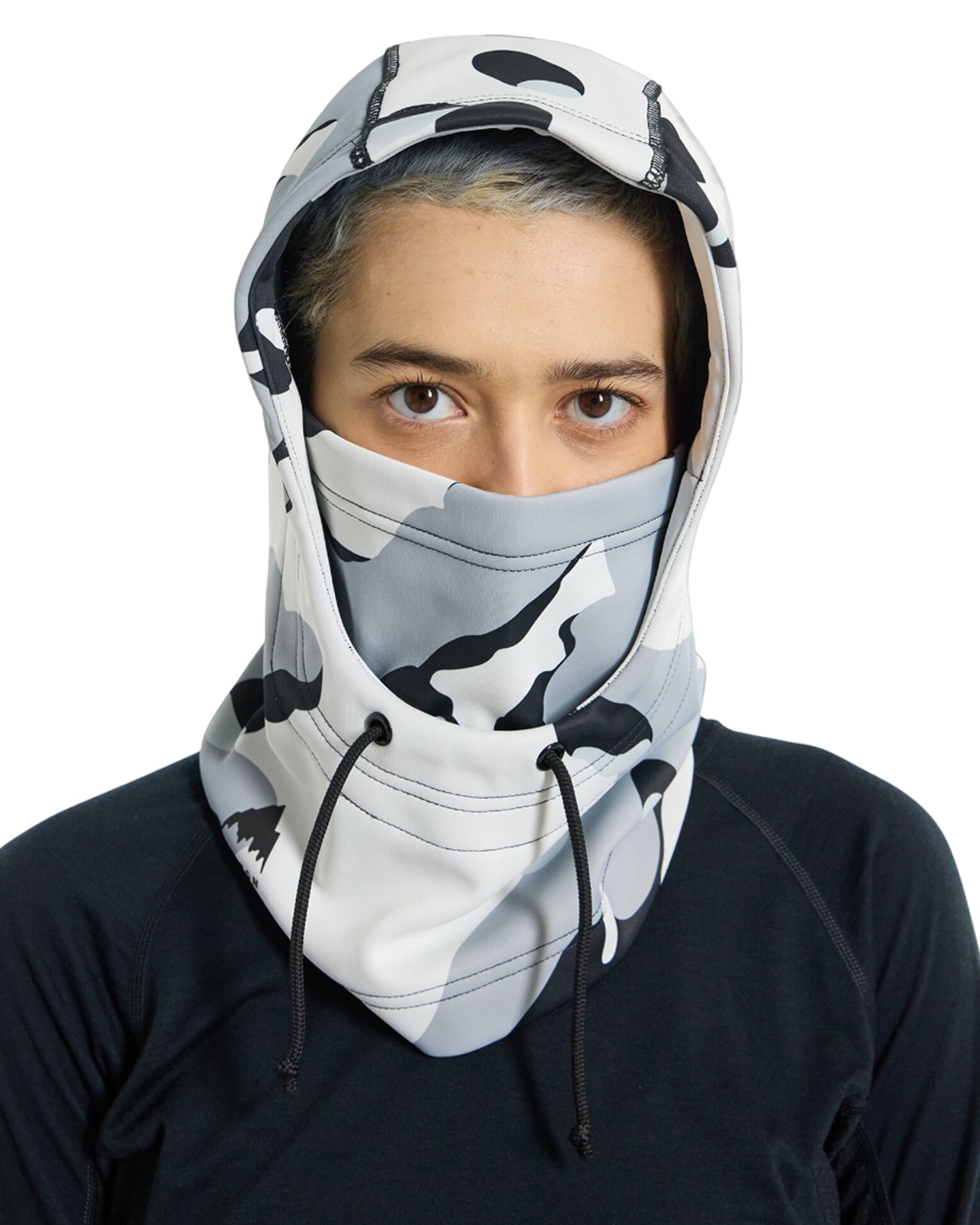 Burton Bonded Hood - Stout White Cookie Camo Neck Warmers & Face Masks - Trojan Wake Ski Snow