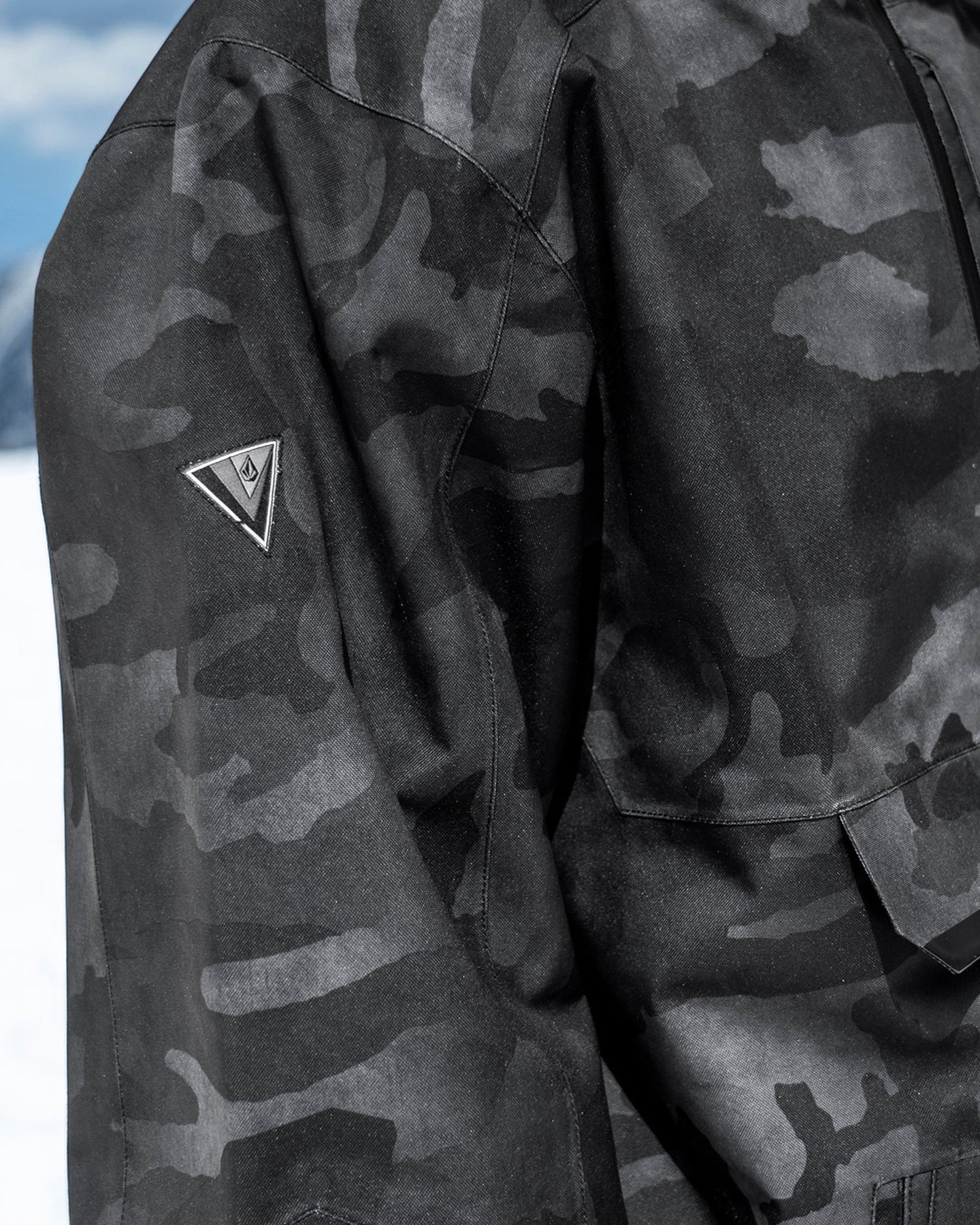 Volcom Brighton Pullover - Black Camo Snow Jackets - Trojan Wake Ski Snow