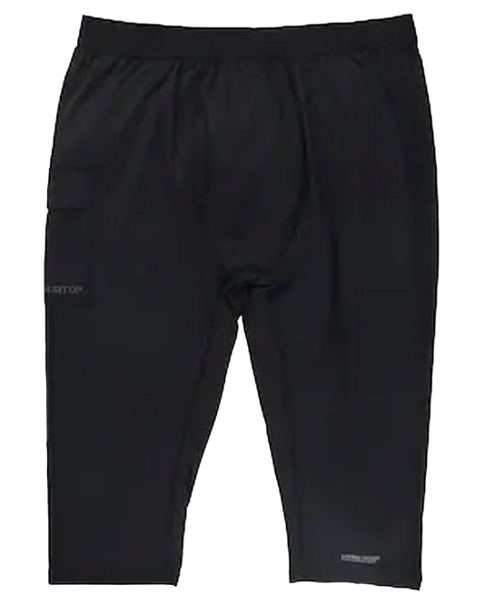 Burton Mens Midweight X Base Layer Three-Quarter Boot Pants - True Black - 2023 Thermals - Trojan Wake Ski Snow