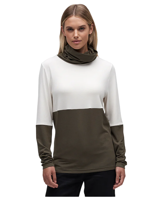 Le Bent Women's Lightweight High Roller - Olive Night / Tofu Women's Thermal Tops - Trojan Wake Ski Snow