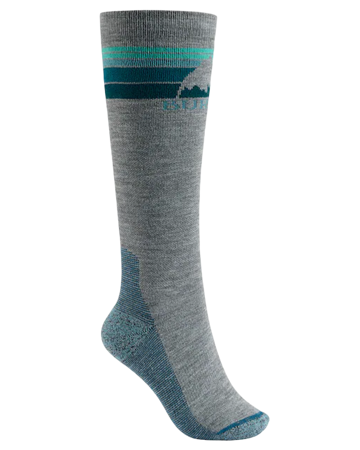 Burton Women's Emblem Midweight Socks - Gray Heather Socks - Trojan Wake Ski Snow