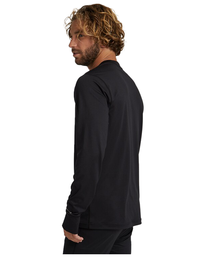 Burton Men's Midweight Base Layer Crewneck - True Black Thermals - Trojan Wake Ski Snow