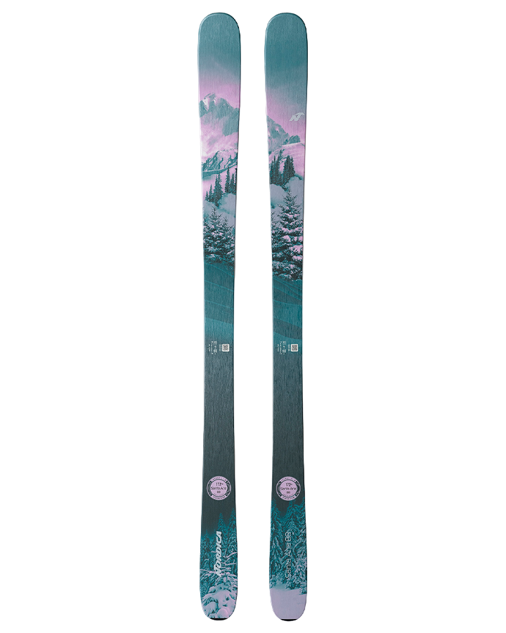 Nordica Santa Ana 88 Womens Skis - Pink / Metallic Green - 2024 Snow Skis - Trojan Wake Ski Snow