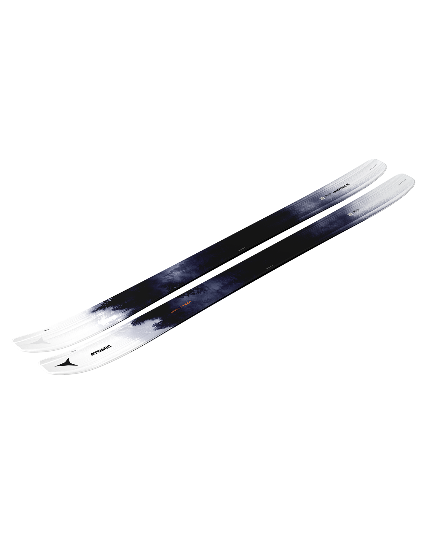 Atomic Maverick 115 Cti Snow Skis - White/Black - 2025 Men's Snow Skis - SnowSkiersWarehouse