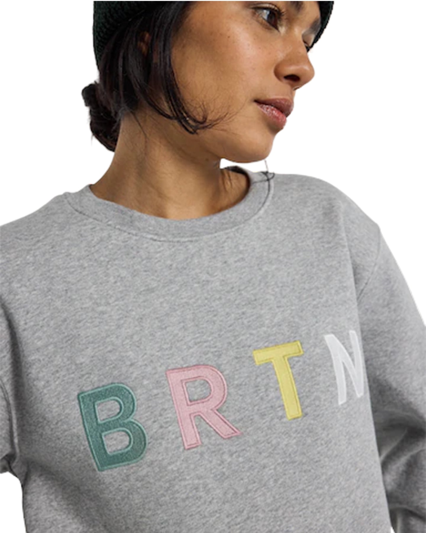 Burton Brtn Crewneck Sweatshirt - Gray Heather Multi Hoodies & Sweatshirts - Trojan Wake Ski Snow