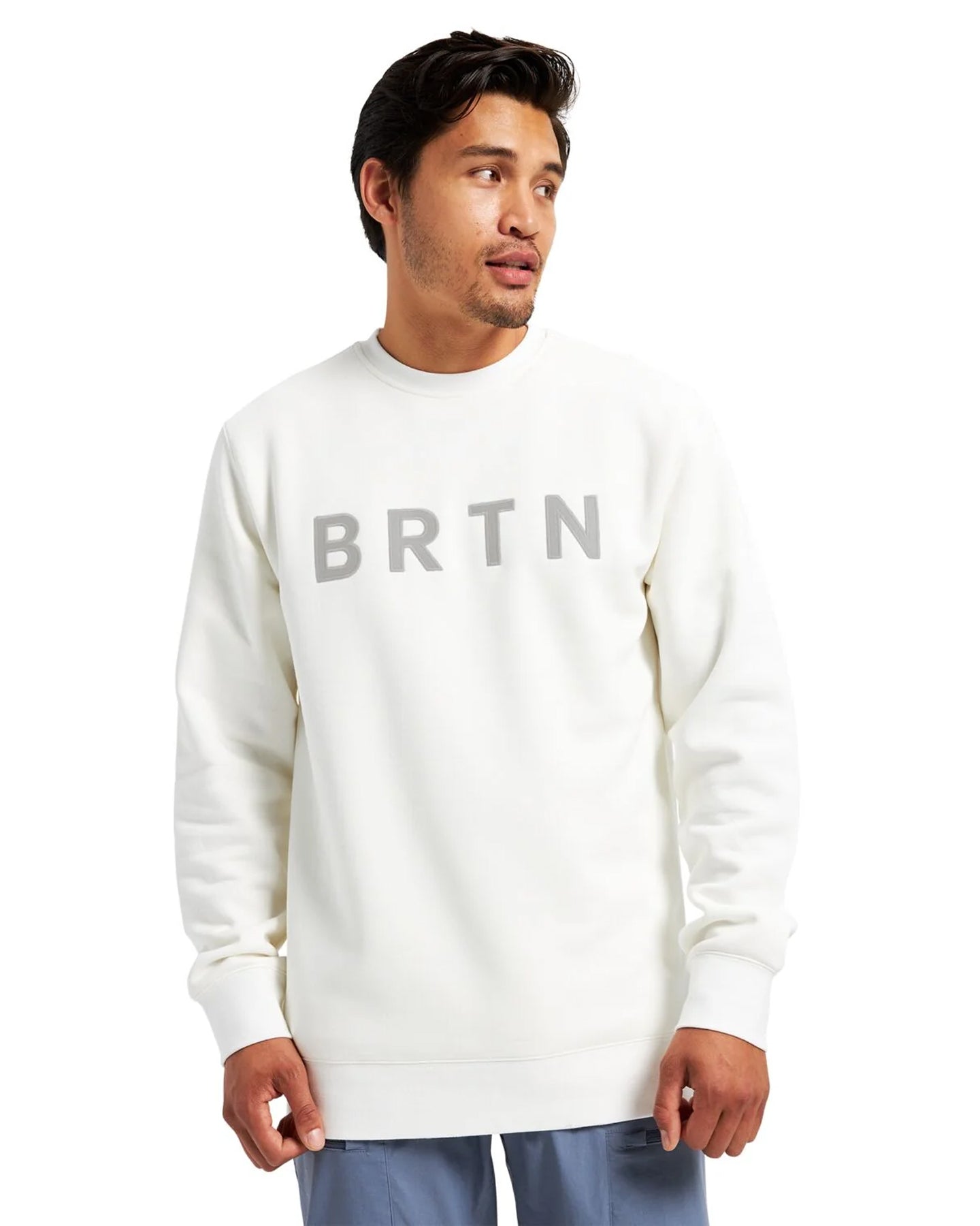 Burton Brtn Crewneck Sweatshirt - Stout White Hoodies & Sweatshirts - Trojan Wake Ski Snow