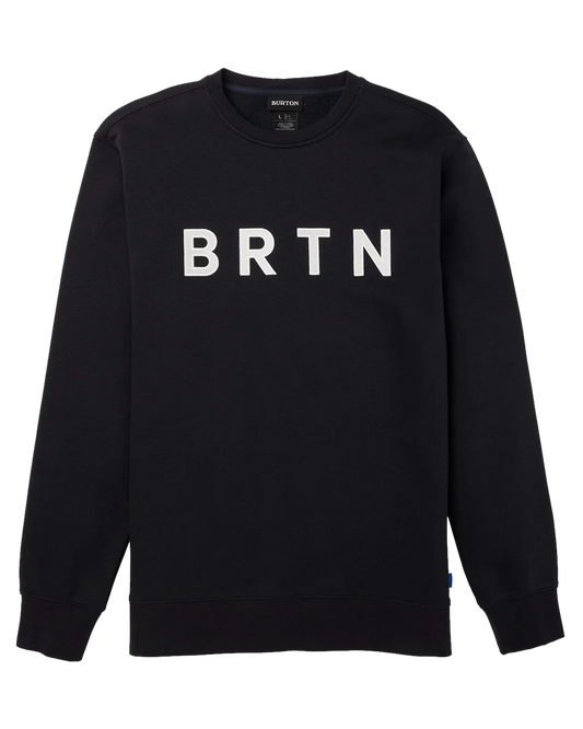 Burton BRTN Crew Sweatshirt - True Black - 2021 Hoodies & Sweatshirts - SnowSkiersWarehouse