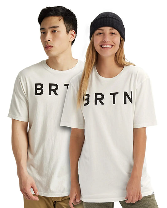 Burton BRTN Short Sleeve Tee - Stout White - 2022 Shirts & Tops - SnowSkiersWarehouse