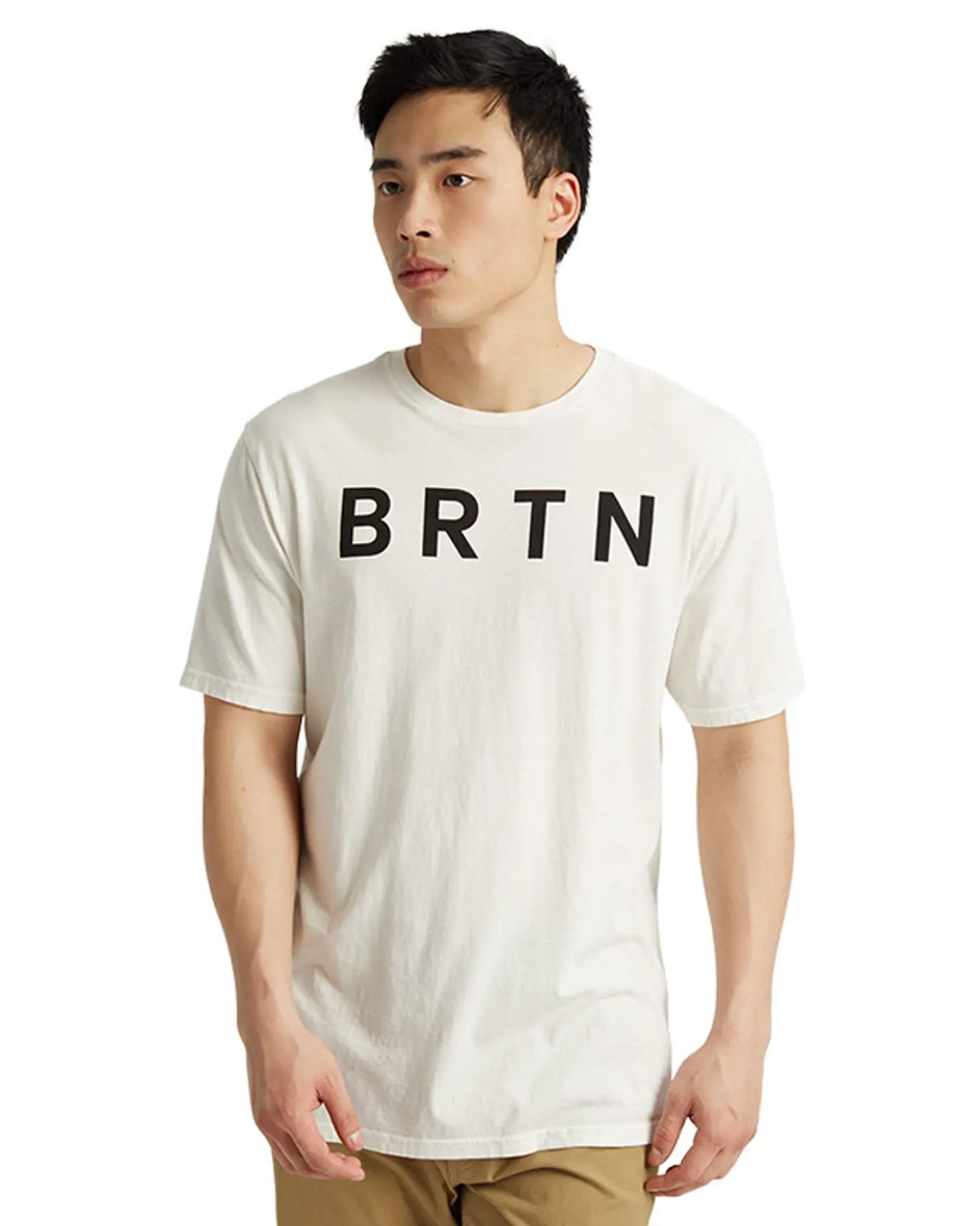 Burton BRTN Short Sleeve Tee - Stout White - 2022 Shirts & Tops - SnowSkiersWarehouse