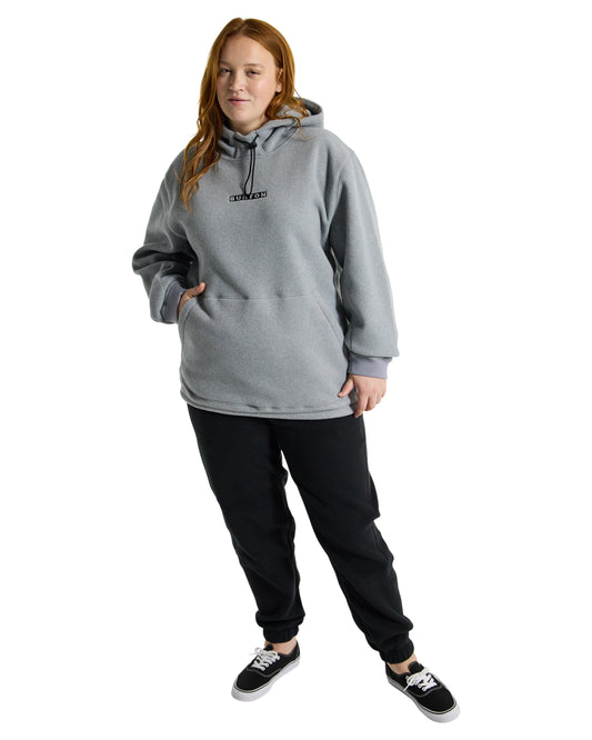 Burton Cinder Hooded Pullover - Gray Heather Hoodies & Sweatshirts - SnowSkiersWarehouse