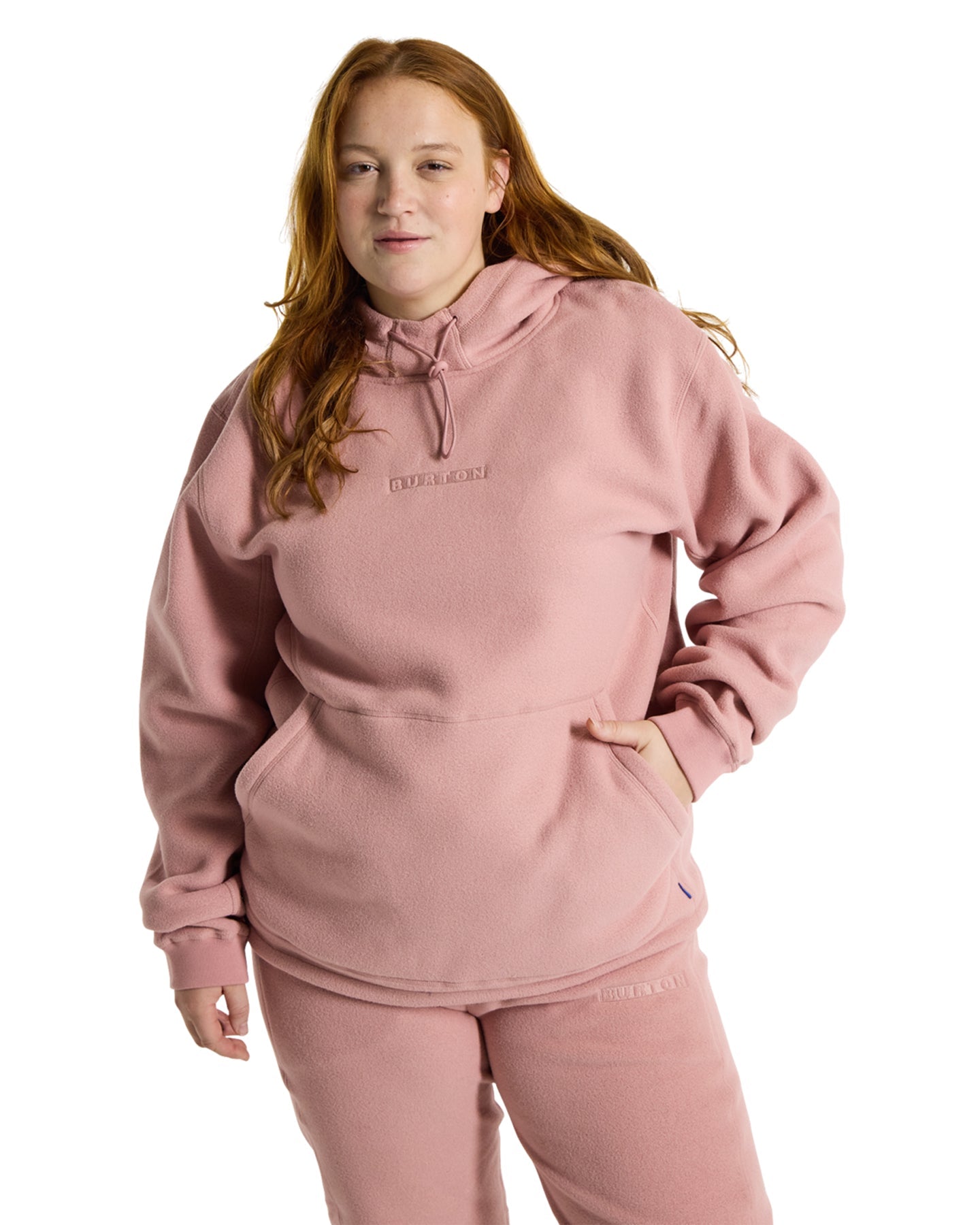 Burton Cinder Hooded Pullover - Powder Blush Hoodies & Sweatshirts - Trojan Wake Ski Snow