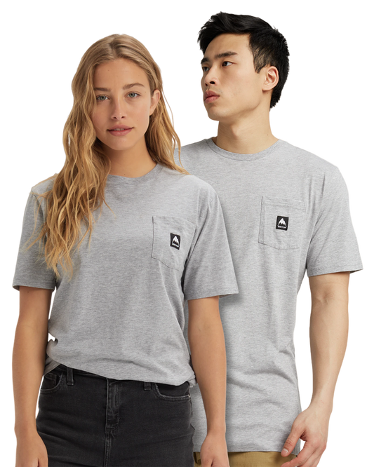 Burton Colfax Short Sleeve T-Shirt - Gray Heather Shirts & Tops - Trojan Wake Ski Snow