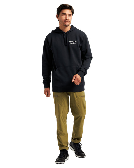 Burton Durable Goods Pullover Hoodie - True Black Men's Hoodies - Trojan Wake Ski Snow