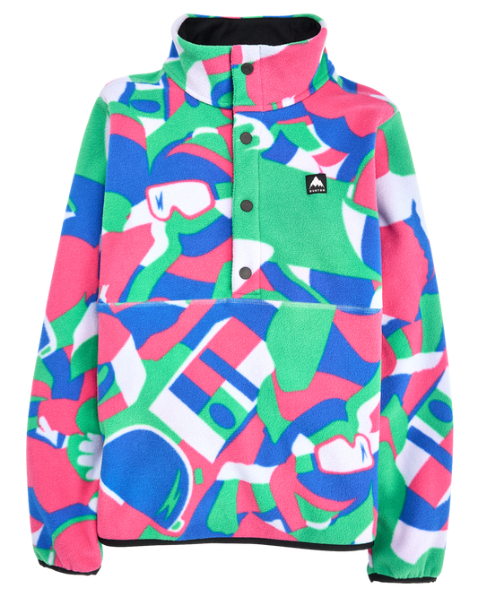 Burton Kids' Cinder Fleece Anorak - Multi Cosmoblock Hoodies & Sweatshirts - Trojan Wake Ski Snow